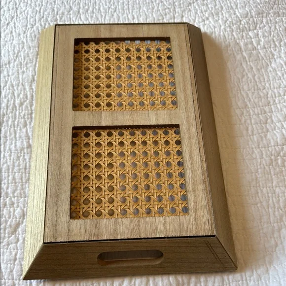 Natural Woven Bath Tray - Picture 2 of 2